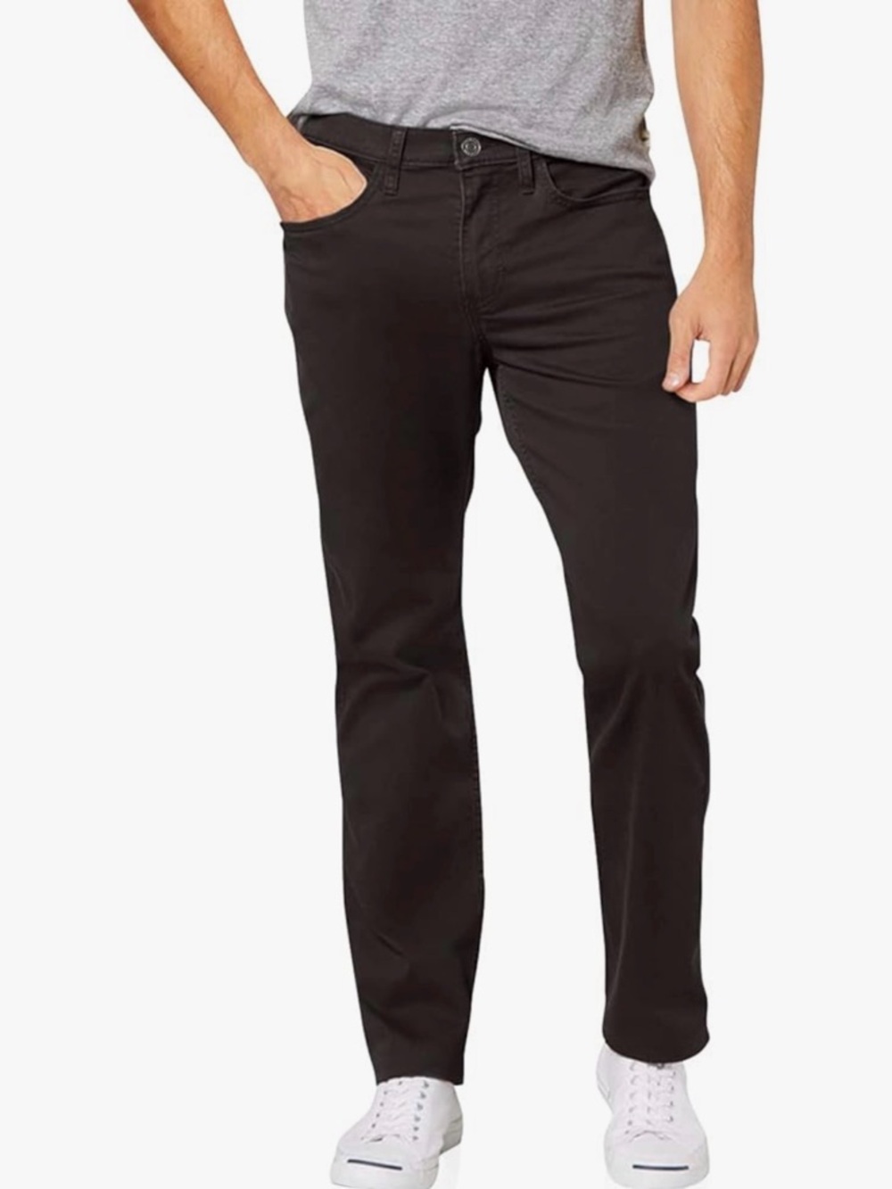 Dockers Mens Pants Go Jean Cut Straight Fit Security Pocket Gray Size 52x32